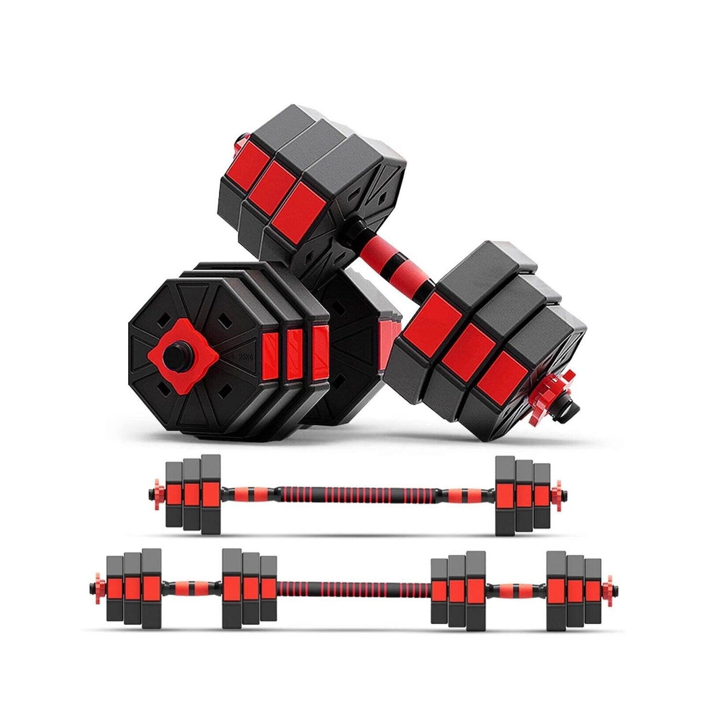 Exersci Premium 20Kg-40Kg Hex Adjustable Dumbbell Barbell Set Kettlebell Option
