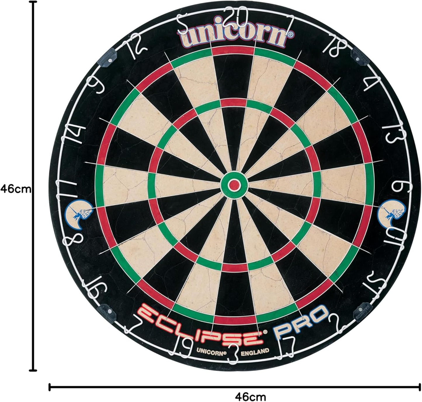 Eclipse Pro, Professional Bristle Dartboard with Competition Quality Sisal, Spider and Number Ring, Professional Dart Board for Adults